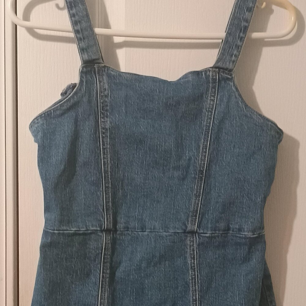 Art Class/Mini Dress/Girls XXL 18/Blue Denim/Square Neck Trendy Cute
